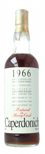 Caperdonich Speyside  Scotch Whisky 1966 1998 70cl 53.1% Velier - Hogshaed 134