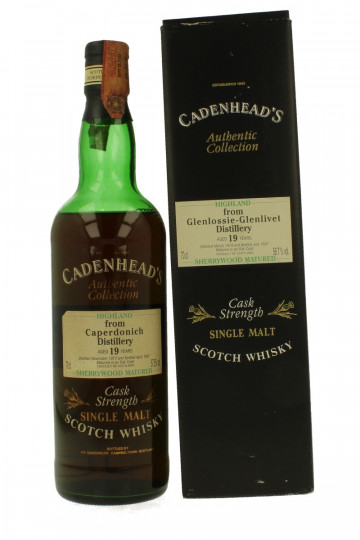 Caperdonich Speyside Scotch Whisky 19yo 1977 1997 70cl 57.5% Cadenhead's -Authentic Collection Sherrywood Matured