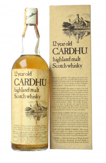 Cardhu Speyside  Scotch Whisky 12 Year old - Bot.70's-80's 75cl 43% OB-
