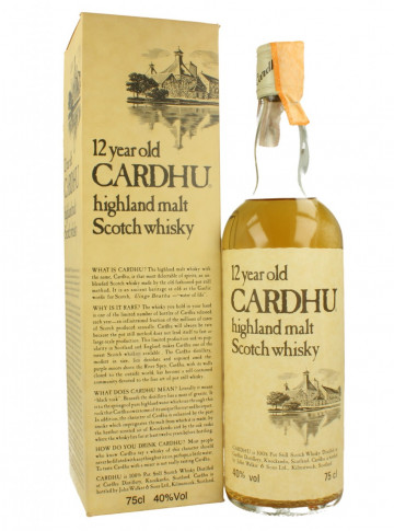Cardhu Speyside  Scotch Whisky 12yo 75cl Bot.80's 40% OB