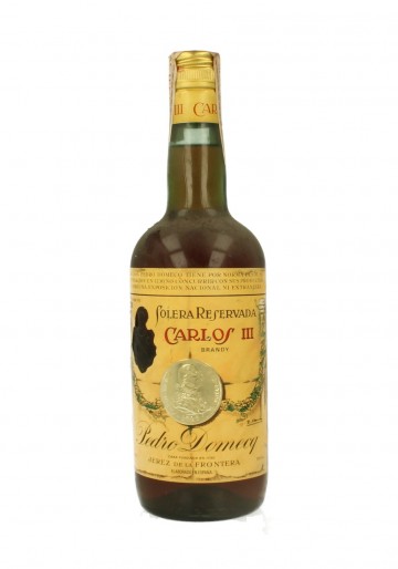 CARLOS III - PEDRO DOMECQ BRANDY     75 CL 39,5 % VERY OLD BOTTLE    SOLERA RESERVADA