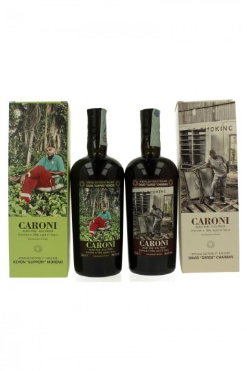 CARONI RUM 21yo and  23yo 1995-1998 70cl 69.5% and  66.5% Velier Kevon and David