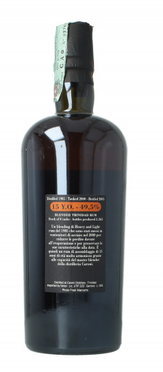 Caroni Trinidad Rum 15 year old 1985 2000-2005 70cl 49.5% Velier -  no box 2263 bottles produced