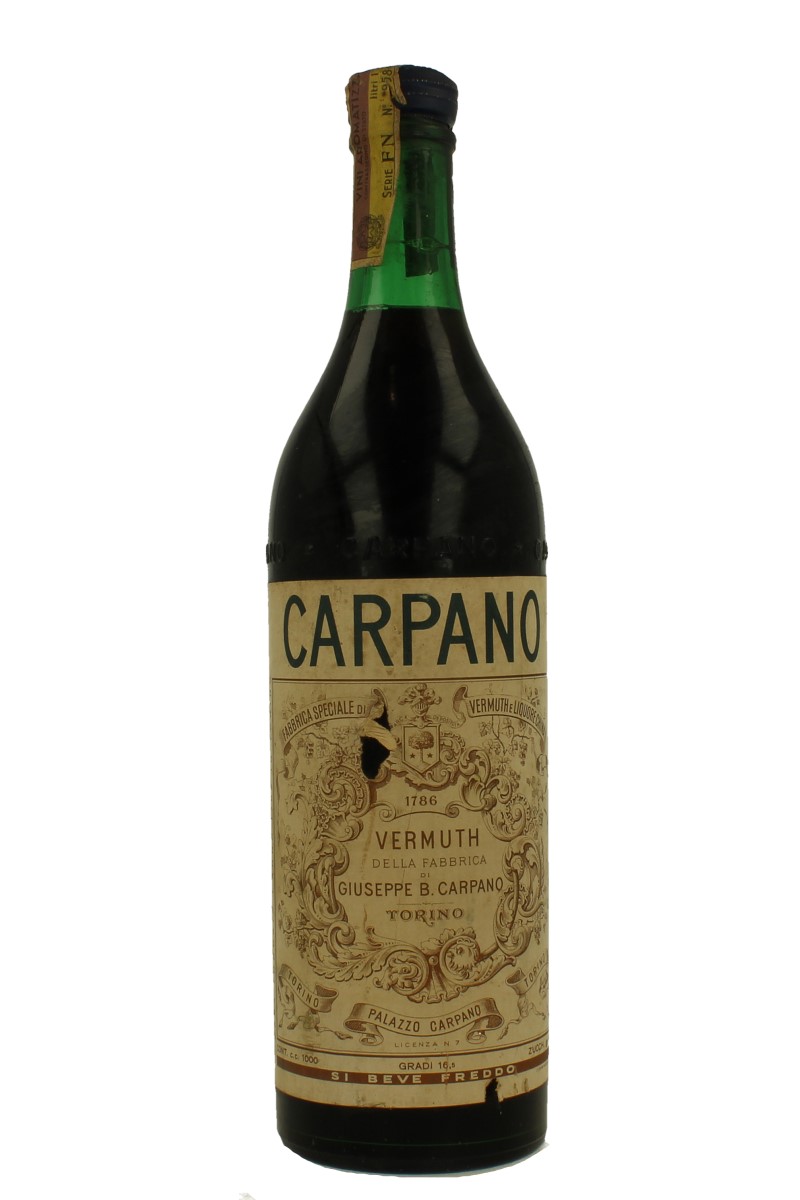 Carpano Vermouth Bot. in the 60'S /70's 100cl 16.5 Products Whisky