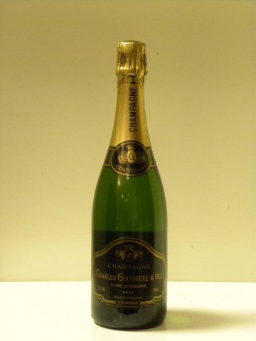 CHAMPAGNE CUVEE DE RESERVE CHARLES GOUTHIERE & FILS 75 CL 12%