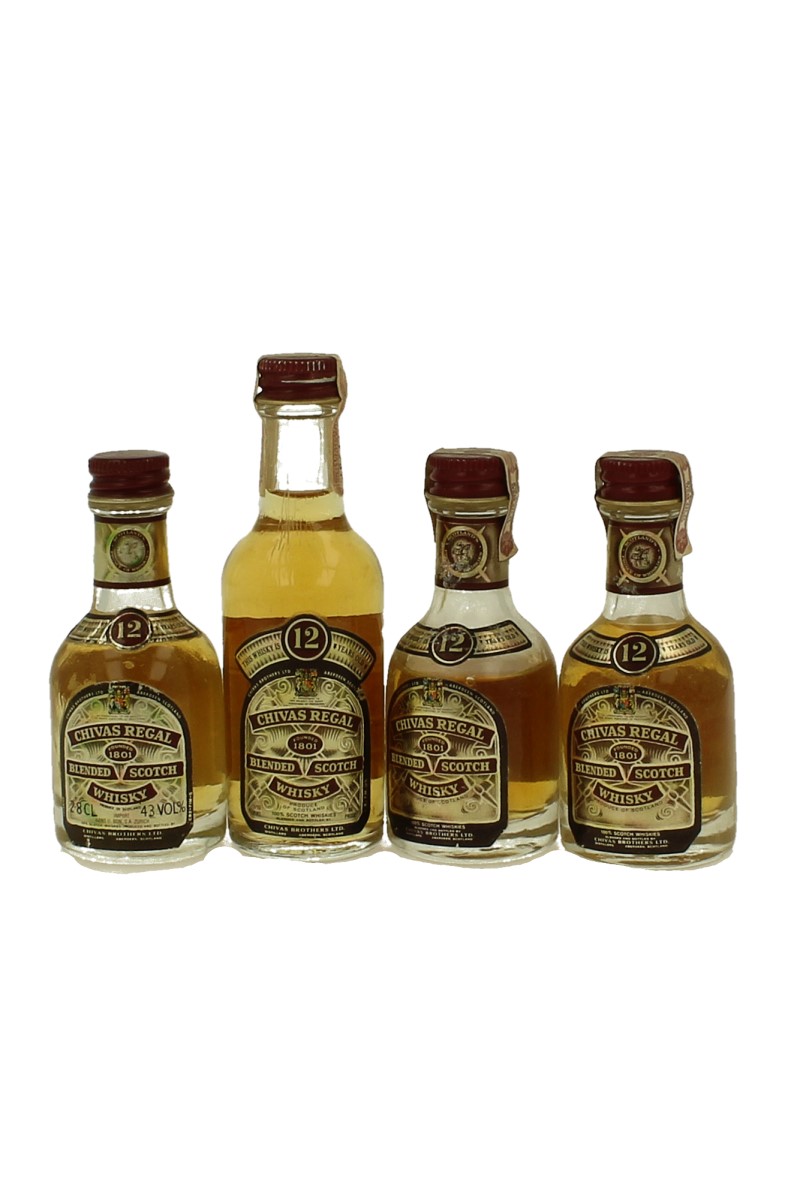CHIVAS REGAL 8 years old Bot 60/70's 10x5cl 40% very old Miniature ...