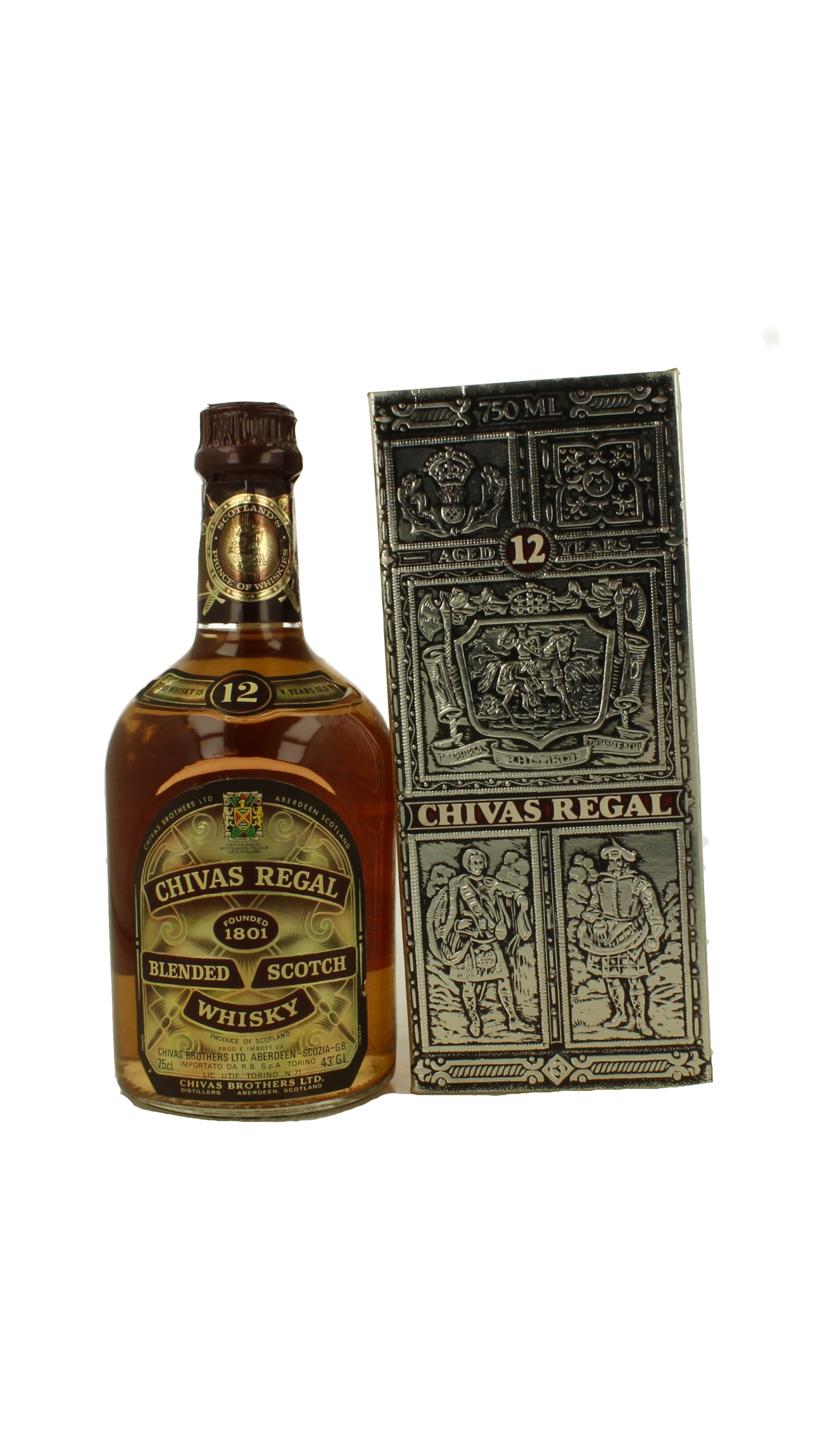 CHIVAS Regal Scotch Whisky 12 Years Old - Bot.70's-80's 75cl