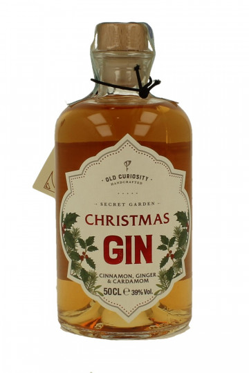Christmas Gin 50cl 39% Secret Garden -Old Curiosity Handcrafted Cinnamon,Ginger & Cardamom