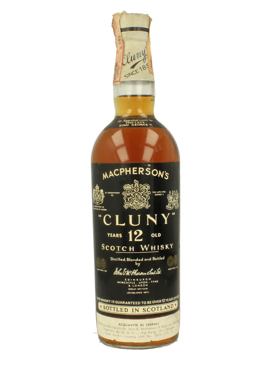 CLUNY Black Label 12yo Bot.60/70's 75cl 43.4 John & MacPherson Blended Products Whisky