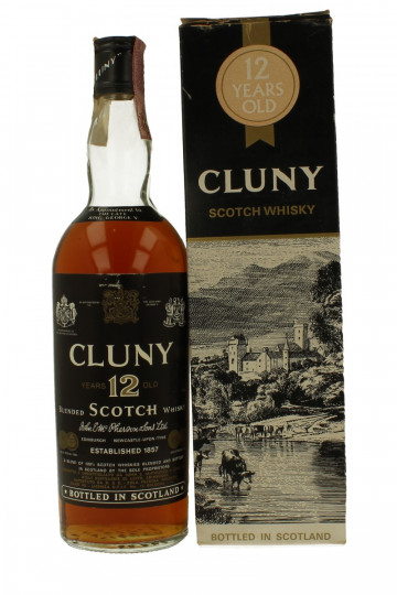 CLUNY   Old  Scotch  Whisky 12 years old Bot.70's 75cl 40% McPherson - Blended- amazing taste