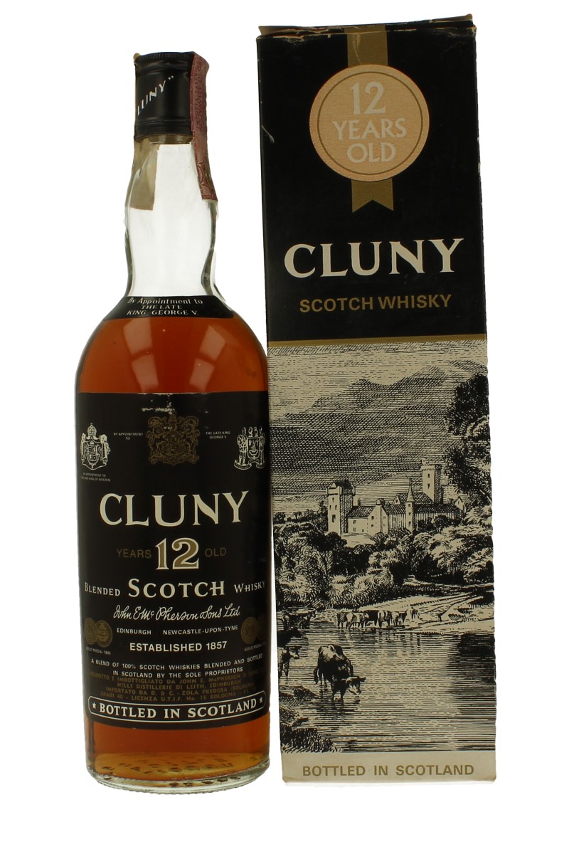 CLUNY Old Scotch Whisky 12 years old Bot.70's 75cl 40 McPherson