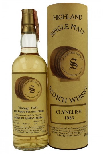 CLYNELISH 13yo 1983 1996 70cl 43% Signatory  - cask 1268