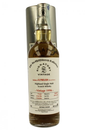 CLYNELISH 19yo 1996 2016 70cl 46% Signatory  - cask 6399_6400