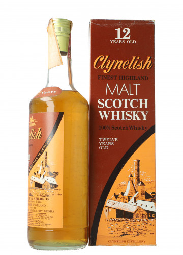 Clynelish Highland  Scotch Whisky 12 Year old - Bot.70's-80's 75cl 43% Di Chiano import