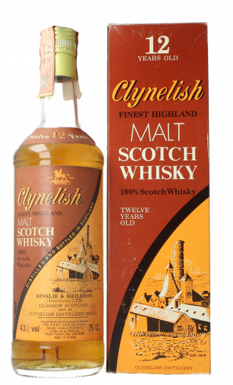 Clynelish Highland  Scotch Whisky 12 Year old - Bot.70's-80's 75cl 43% STe Import