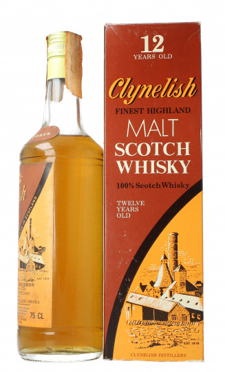 Clynelish Highland  Scotch Whisky 12 Year old - Bot.70's-80's 75cl 43% STe Import