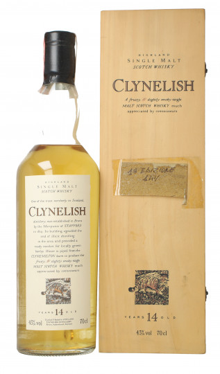 Clynelish Highland Scotch Whisky 14 Year Old 70cl 43% Ob-Flora & fauna wooden box
