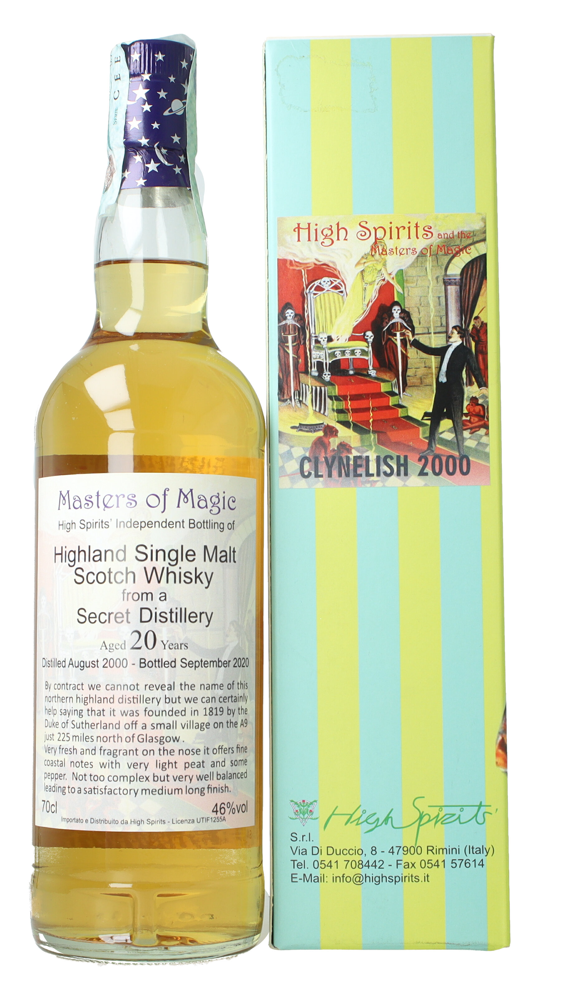 Clynelish Highland Scotch Whisky 20 Year Old 2000 2020 70cl 46