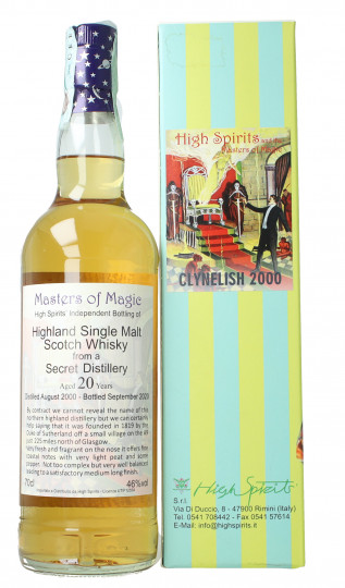 Clynelish Highland Scotch Whisky 20 Year Old 2000 2020 70cl 46% High Spirits  -