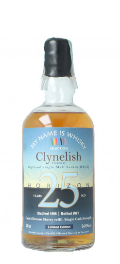 Clynelish Highland Scotch Whisky 25 year old 1996 2021 70cl 56.4% my name is Whisky