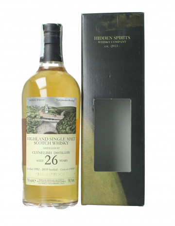 Clynelish Highland  Scotch Whisky 26 year old 1992 2019 70cl 50.1% Hidden Spirits -