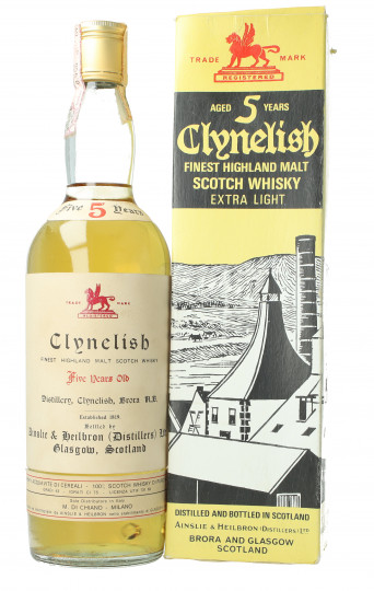 Clynelish Highland  Scotch Whisky 5 Year old - Bot.60's or early 70's 2cl 43% OB- Di Chiano Import Top Sample 2cl