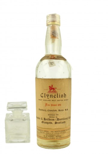 CLYNELISH SHORT CAP  SAMPLES   5 YO BOTTLED IN THE 60'S /70'S 5 CL    43 %