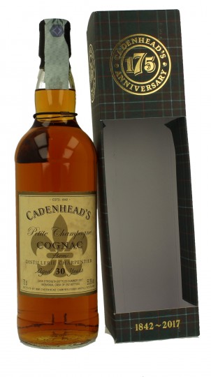 COGNAC Charpentier PETITE CHAMPAGNE 30 Years Old bot 2017 70cl 55.3 % Cadenhead's - single cask 175th anniversary