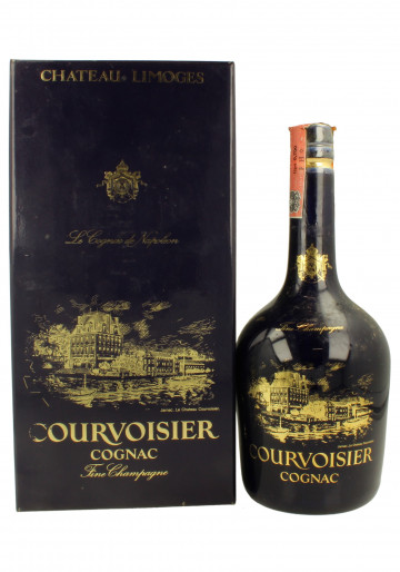 COGNAC COURVOISIER Limoges ceramic decanter Extra Bottled around 1990 70cl 40%