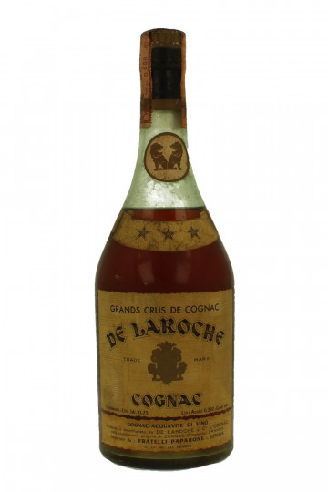 COGNAC DE LA ROCHE 3 star Bot 60/70's maybe 50's 75cl 40%