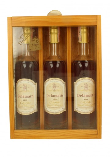 COGNAC DELAMAIN  VINTAGE SERIES  1960-1963-1968YO 20CL 40% 3 RARE BOTTLES 