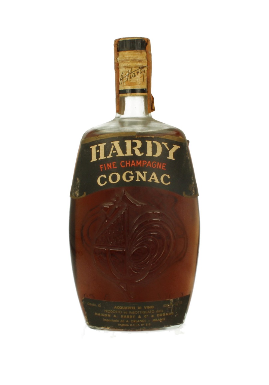COGNAC HARDY FINE CHAMPAGNE 75 CL 40 % BOTTLED IN THE 60'S COGNAC HARDY FINE CHAMPAGNE 75 CL 40 % BOTTLED IN THE 60'S