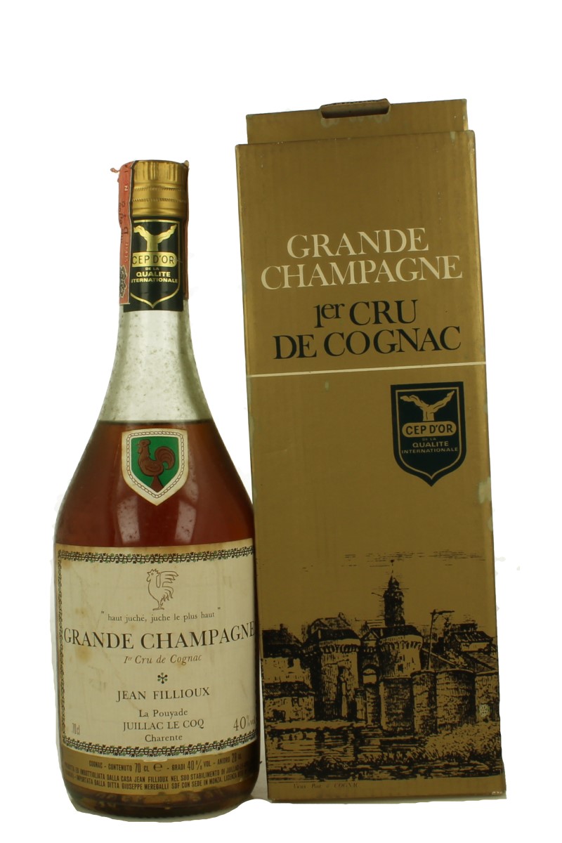 COGNAC JEAN FILLIOUX Grande Champagne 1 Cru Bot 80's 70cl 40