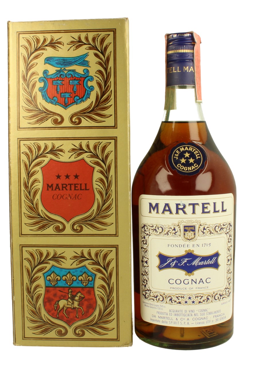 COGNAC MARTELL OLD BOTTLE 75 CL 40 % VERY OLD BOTTLE FROM