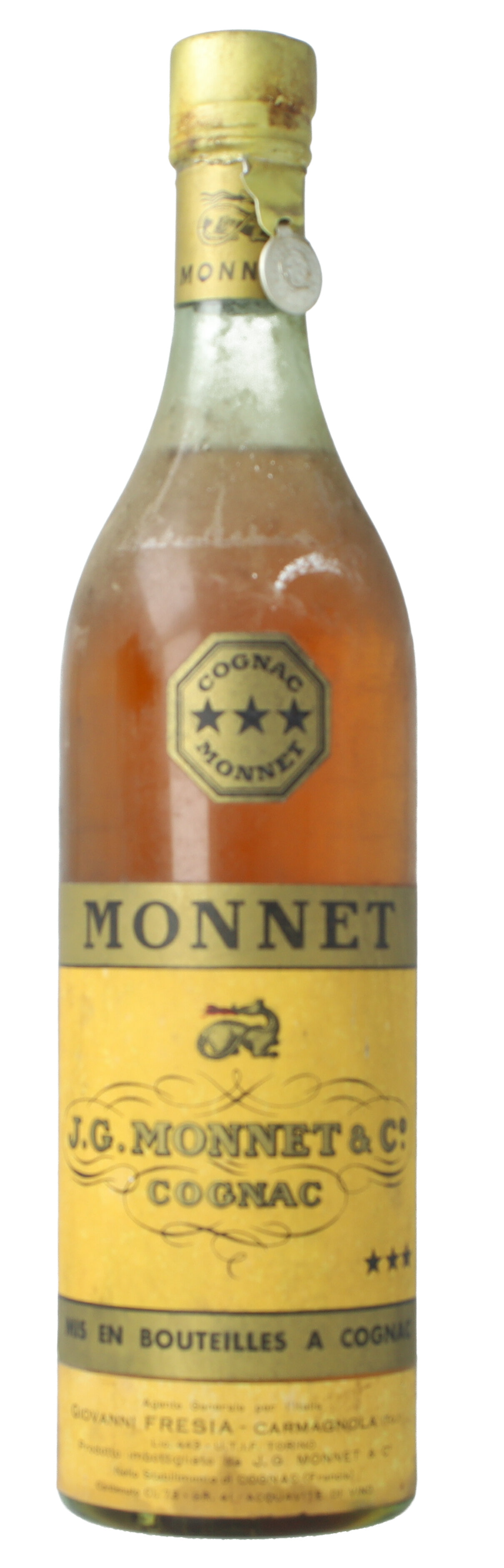 COGNAC MONNET 3 Star Bottled 1950 circa 75cl 40% OB - Products