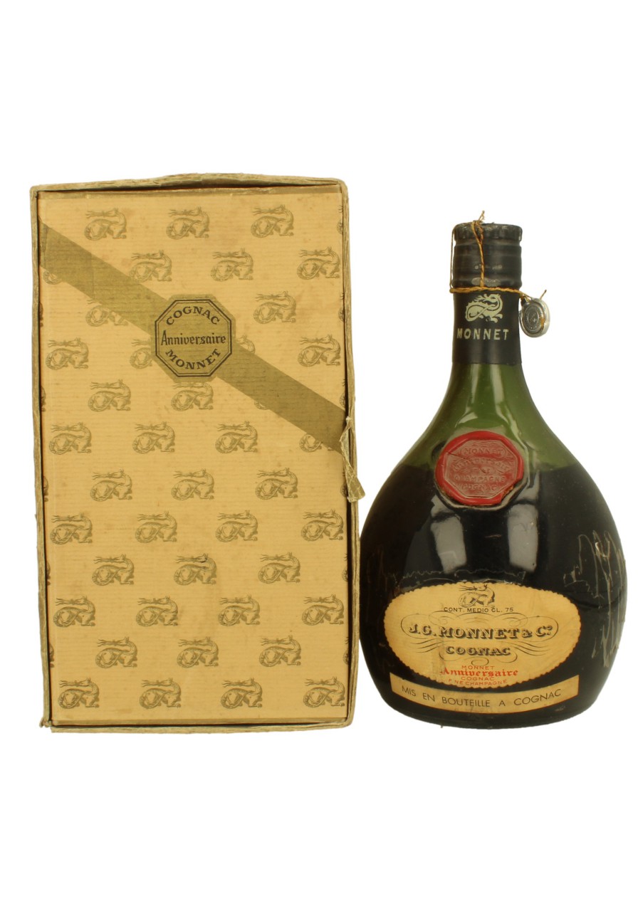 COGNAC MONNET ANNIVERSAIRE 73 CL 40% BOTTLED IN THE 50'S-60'S