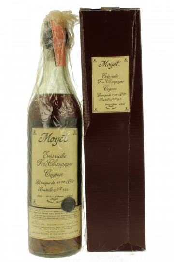 COGNAC MOYET tres Veille Fine Champagne - 70cl 40% lot Unique 1570 Blles - distillation probably around 1920-1930