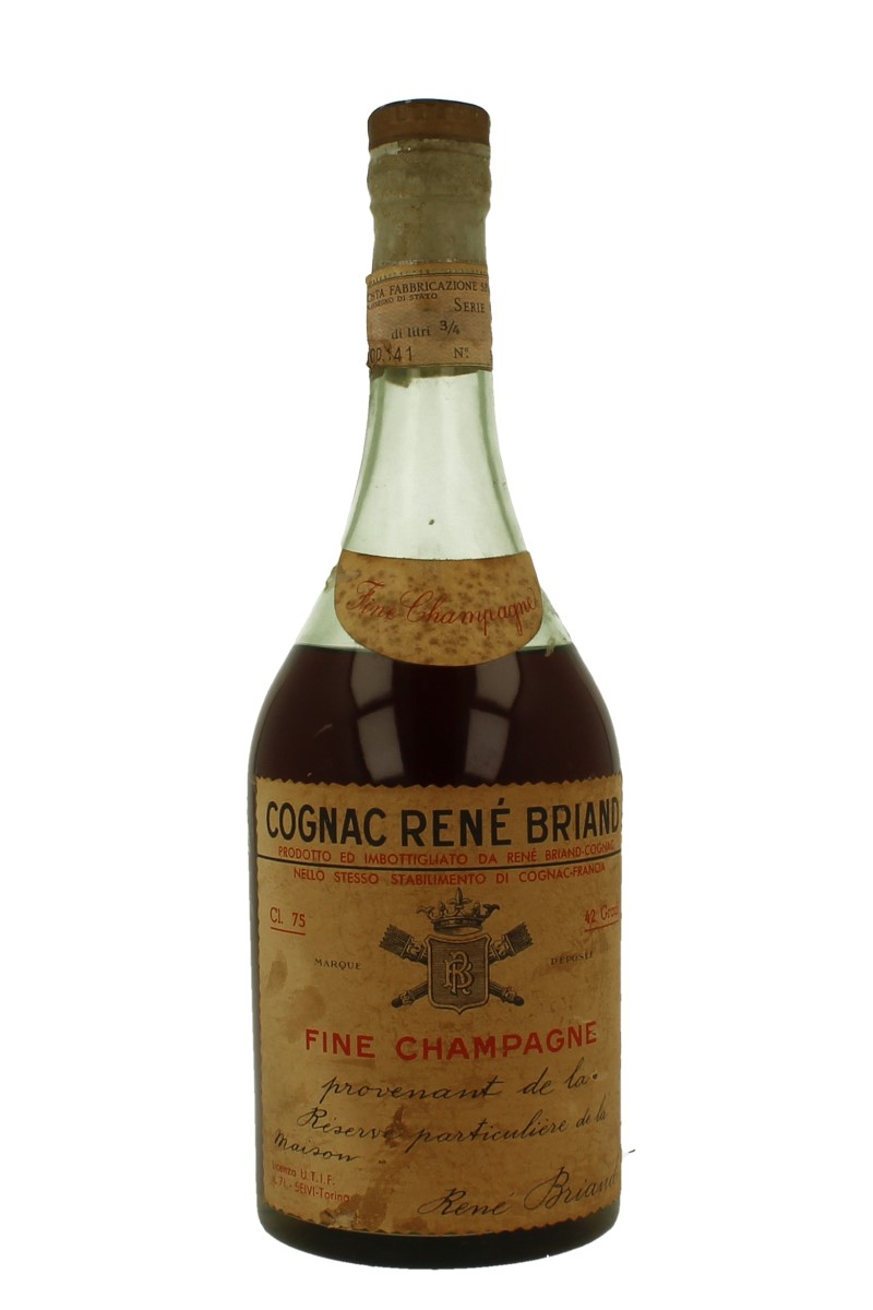 COGNAC RENE BRIAND Fine Champagne Bot 60/70's maybe 50's COGNAC RENE BRIAND Fine Champagne Bot 60/70's maybe 50's