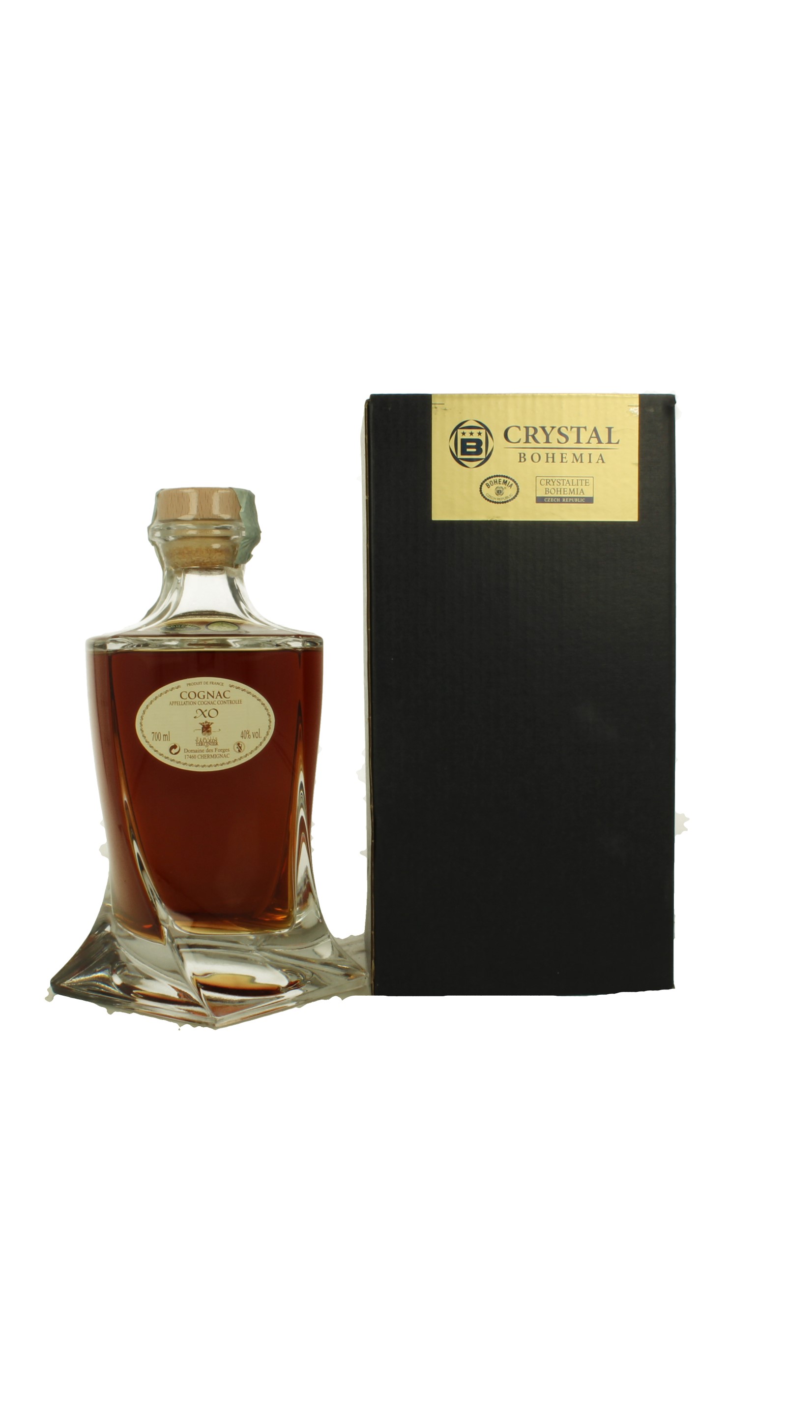 COGNAC VALLEIN TERCINIER 70cl 40% XO FINE CHAMPAGNE QUADRO Crystal ...