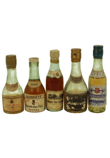 Cognacs    miniature 5x 3cl or 5cl 40% OB