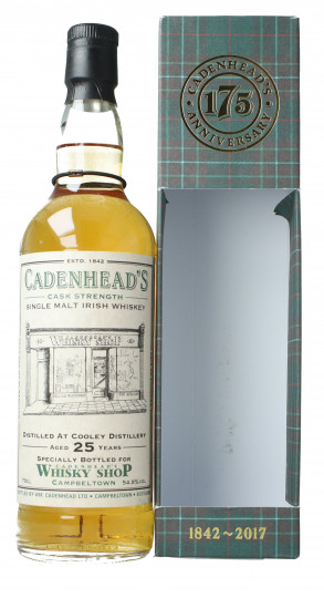 COOLEY IRISH 25 Years old 1992 2017 70cl 54.8% Cadenhead's - Whisky Shop Campbeltown