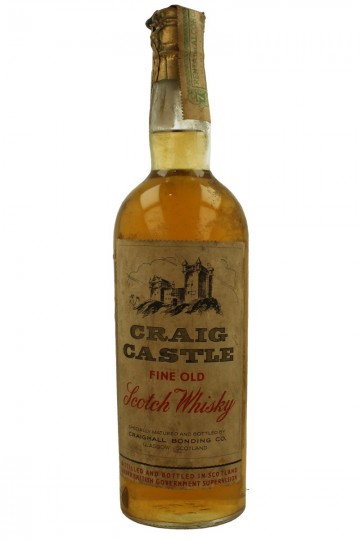 Craig Castle fine Old Scotch Whisky Bot. 50/60's 75cl Craighall Bonding Spring Cap