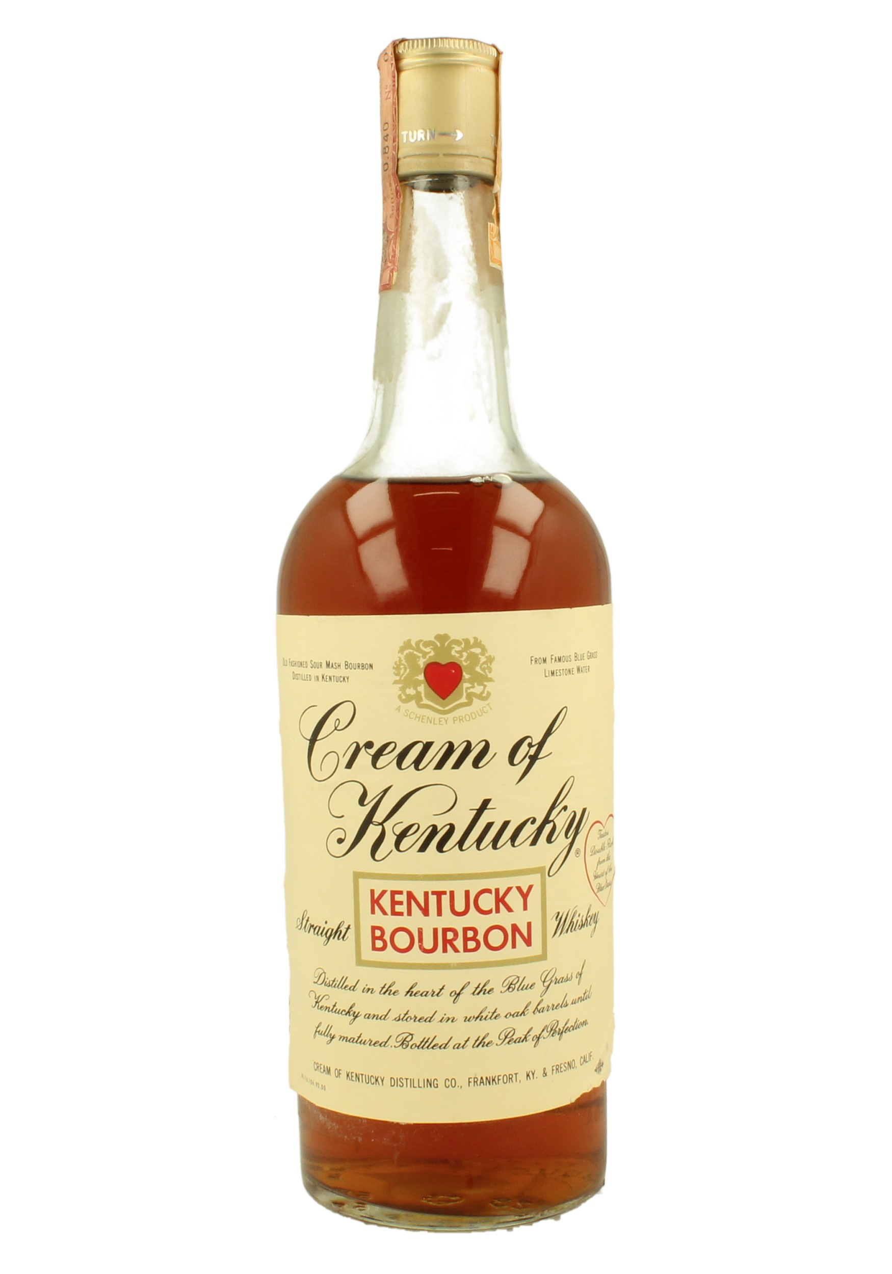CREAM OF KENTUCKY Straight Bourbon Whiskey Bot.1960/70's 75cl 40