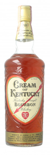 CREAM OF KENTUCKY  Straight Bourbon Whiskey - Bot.70's-80's 75cl 40% James E Pepper