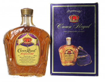 CROWN ROYAL Canadian Whisky 10 year old Bottled 1974 75cl 40% OB-