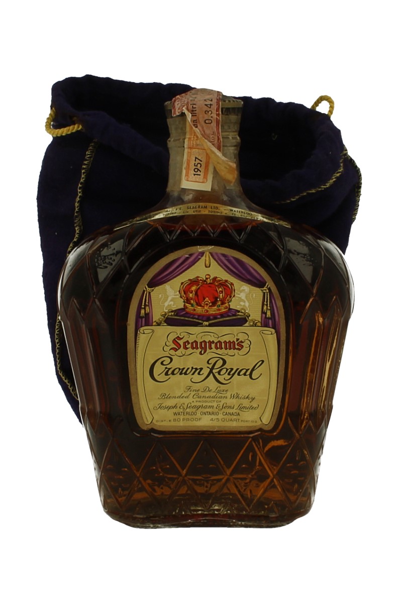 70年代　ヴィンテージ　ボトルホルダー　Seagram's Crown Roya Whisky Crown Royal 1979 10 years Seagram's 75cl 40% scatola
