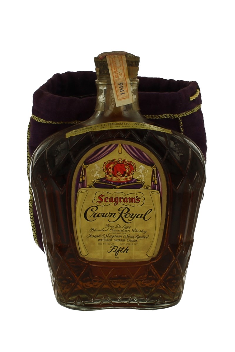 CROWN ROYAL Canadian Whisky 1966 4/5 Quart 80 US Proof
