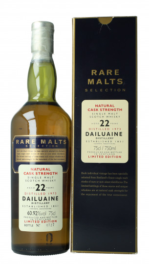 Dailuaine Speyside  Scotch Whisky 22 year old 1973 75cl 60.92% OB - Rare Malts