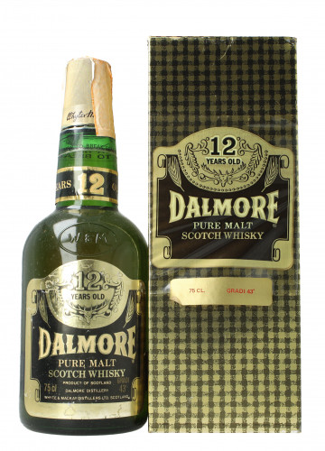 Dalmore Highland Scotch Whisky 12 Years Old Bot. in the  60'S /70's 75cl 43%