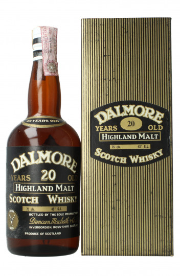 Dalmore Highland Scotch Whisky 20 Years Old Bot. in the  60'S /70's 75cl 43% OB cork cap